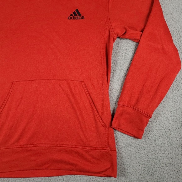 Adidas Red Casual Long Sleeve Pullover Sweater Sweatshirt Hoodie Size Medium - Picture 5 of 10